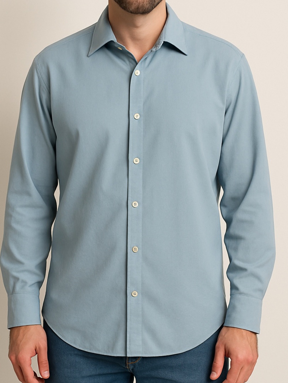 Tommy Bahama 100% silk Light Blue Button-Down Shirt collared button cuffs sz XL